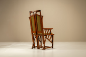Dark_Art_Nouveau_Arm_Chair,_Newly_Upholstered