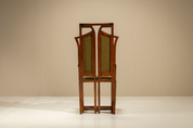 Dark_Art_Nouveau_Arm_Chair,_Newly_Upholstered