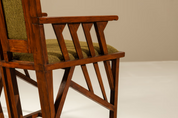 Dark_Art_Nouveau_Arm_Chair,_Newly_Upholstered