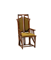Dark_Art_Nouveau_Arm_Chair,_Newly_Upholstered