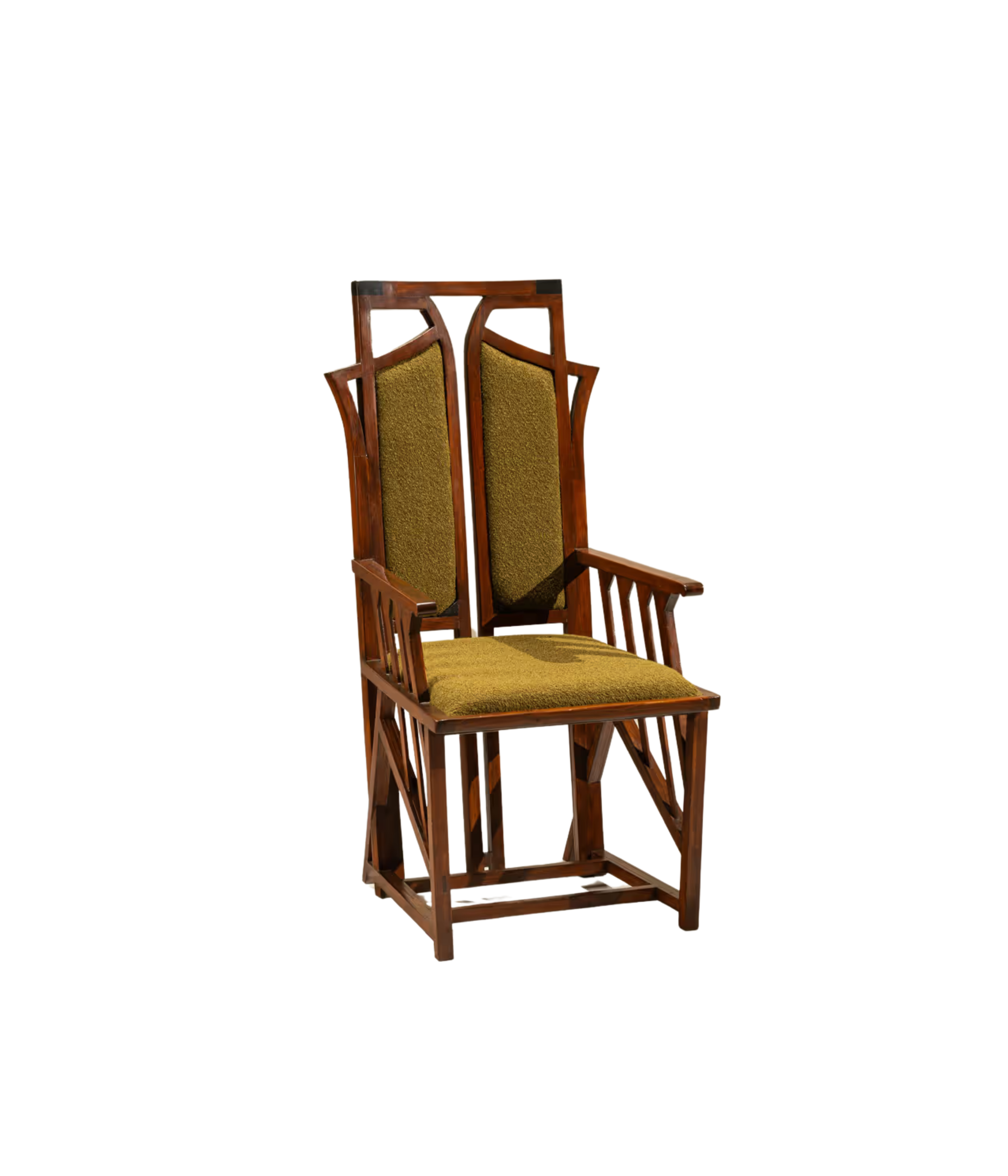 Dark_Art_Nouveau_Arm_Chair,_Newly_Upholstered