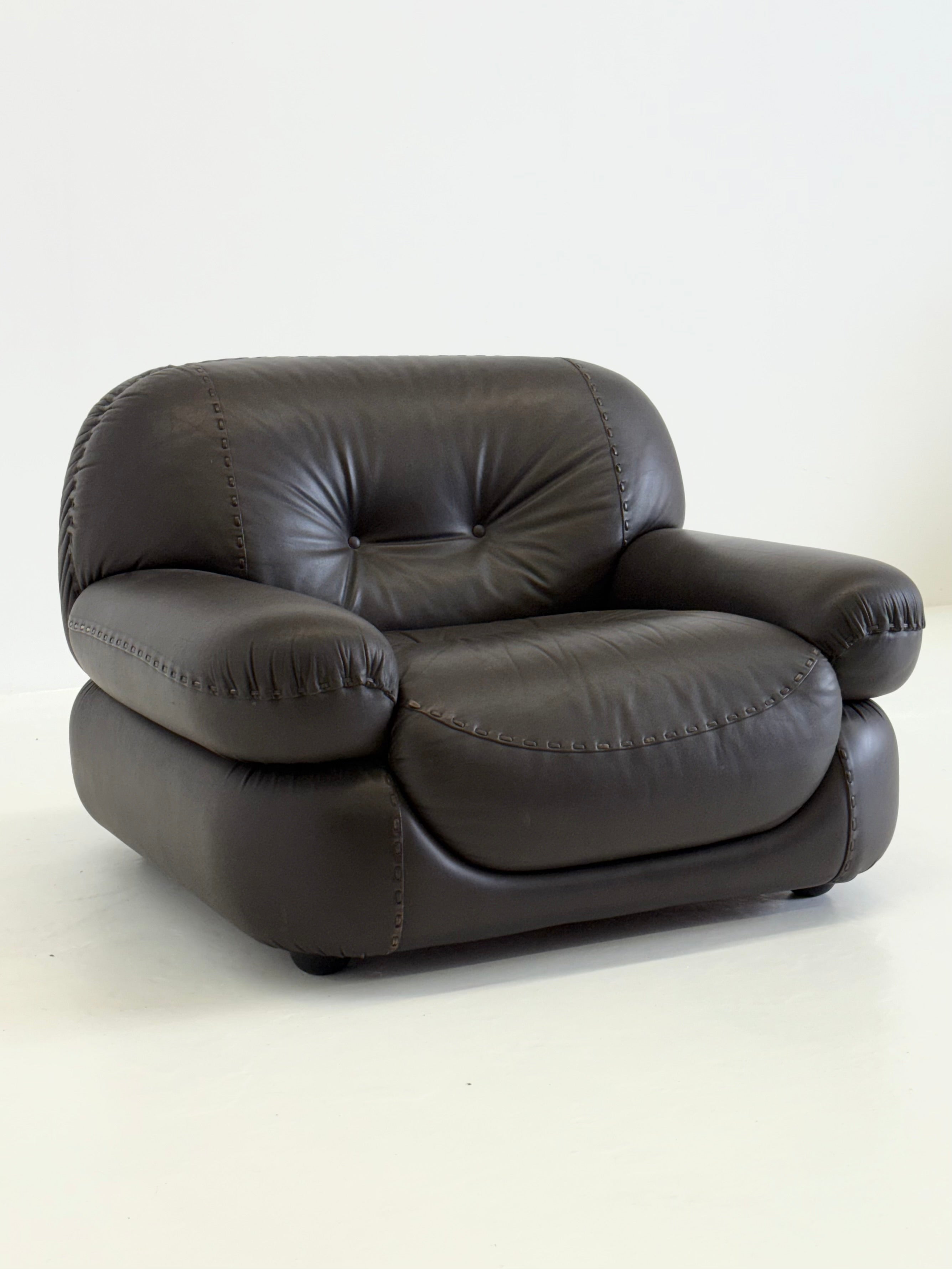 Dark_brown_leather_Sapporo_armchair_for_Mobil_Girgi