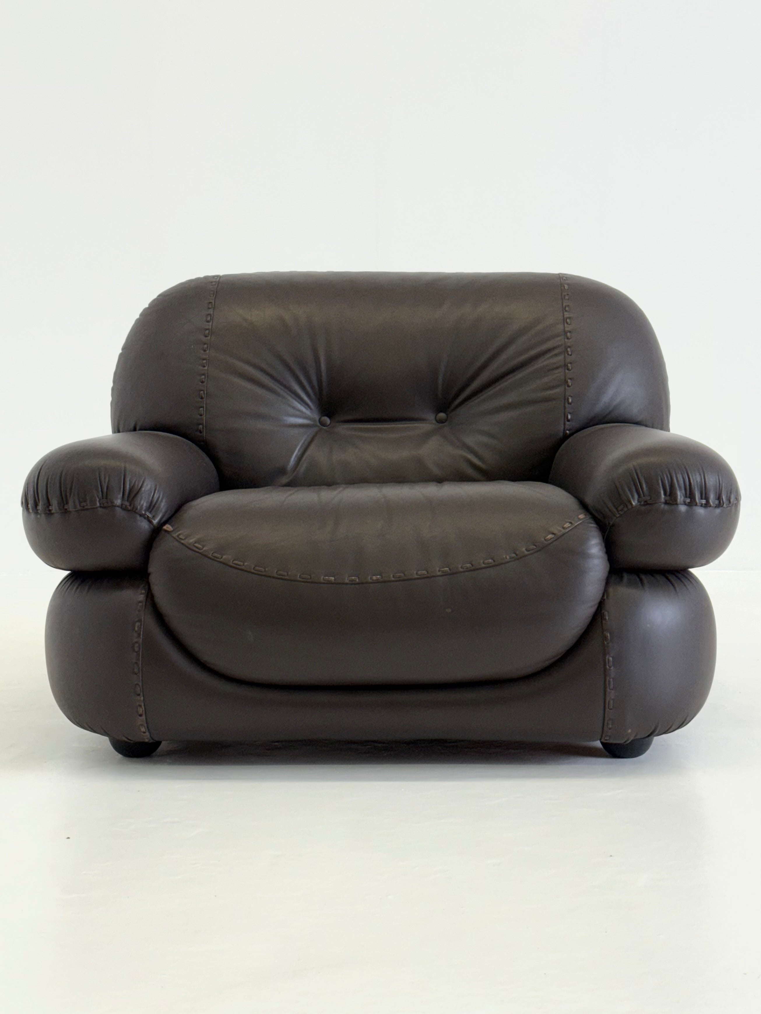 Dark_brown_leather_Sapporo_armchair_for_Mobil_Girgi