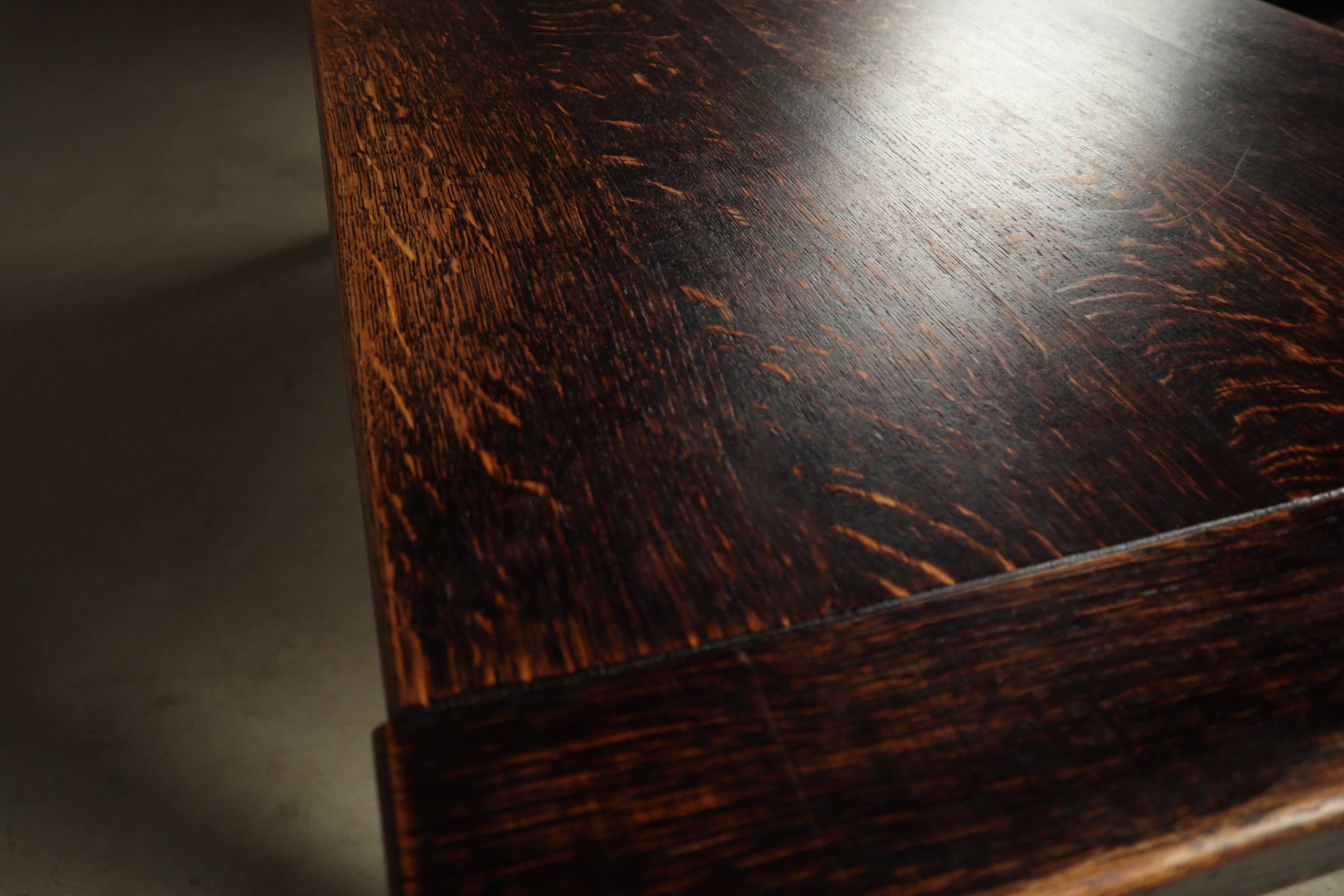 Dining_Table_by_Jean_Batenburg_for_MI,_Dark-Stained_Oak,_Belgium,_circa_1969