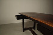 Dining_Table_by_Jean_Batenburg_for_MI,_Dark-Stained_Oak,_Belgium,_circa_1969
