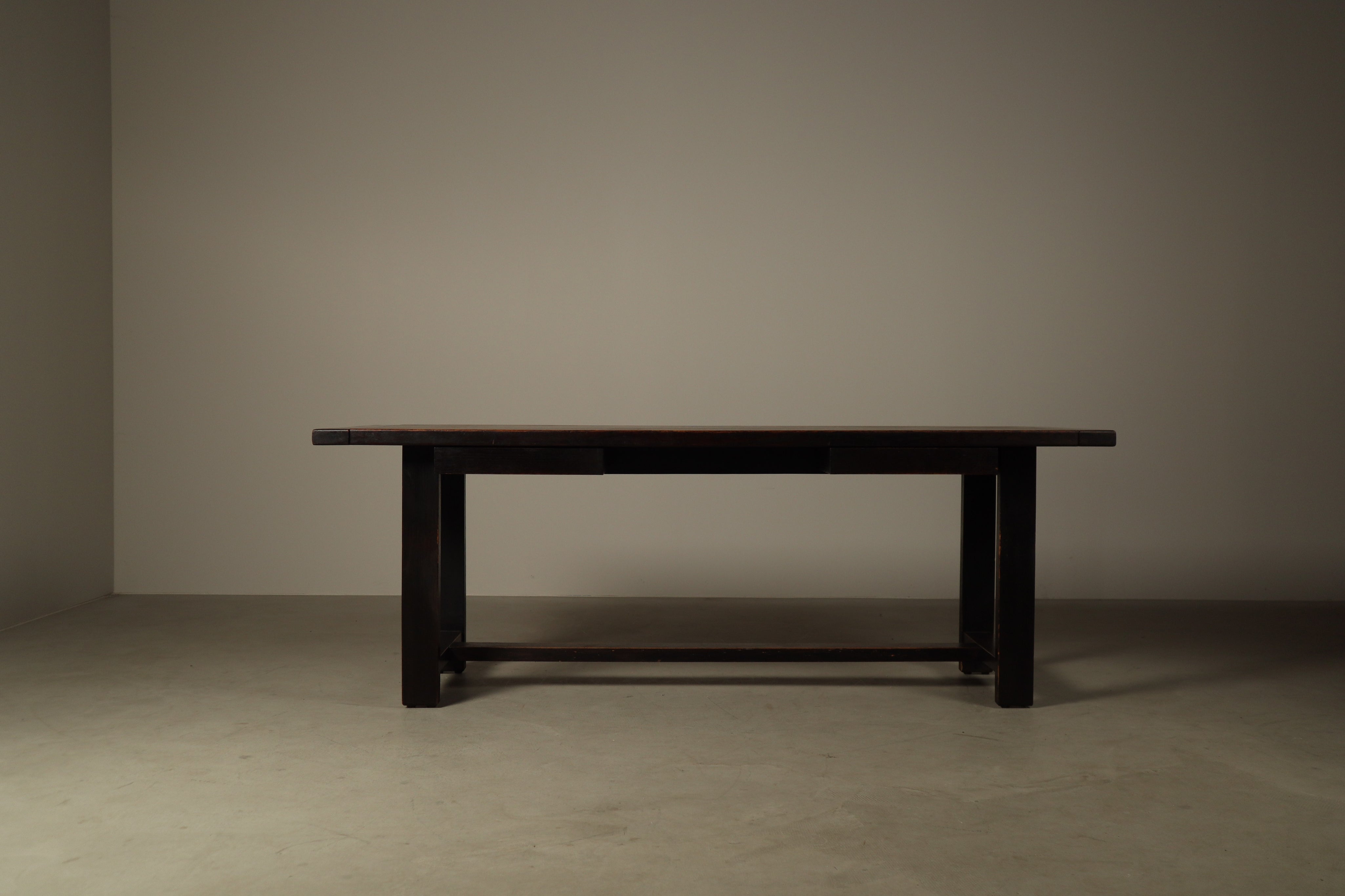 Dining_Table_by_Jean_Batenburg_for_MI,_Dark-Stained_Oak,_Belgium,_circa_1969