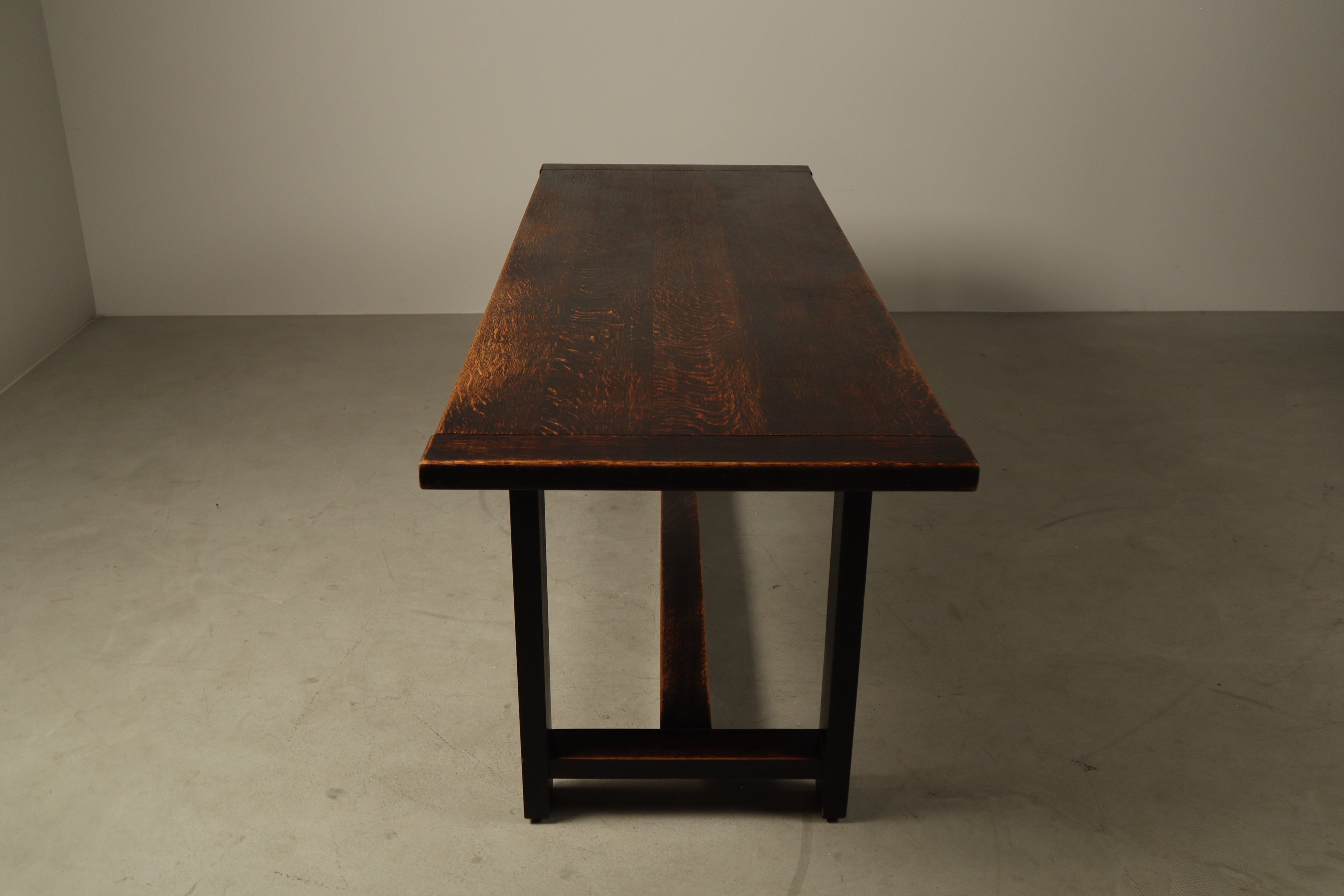 Dining_Table_by_Jean_Batenburg_for_MI,_Dark-Stained_Oak,_Belgium,_circa_1969