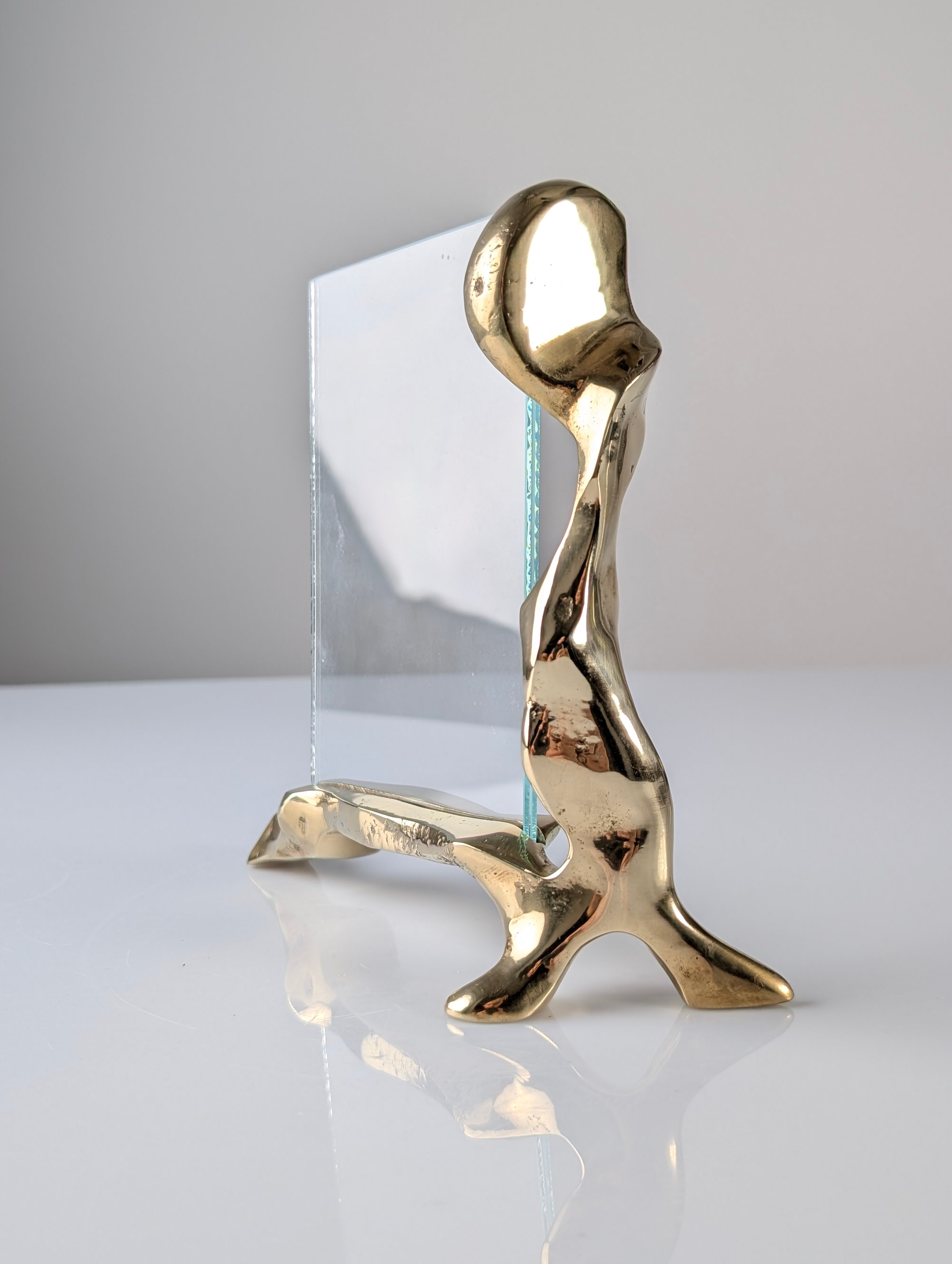 David_Marshall_Brutalist_Picture_Frame_in_Polished_Brass_and_Glass,_Spain,_1970s