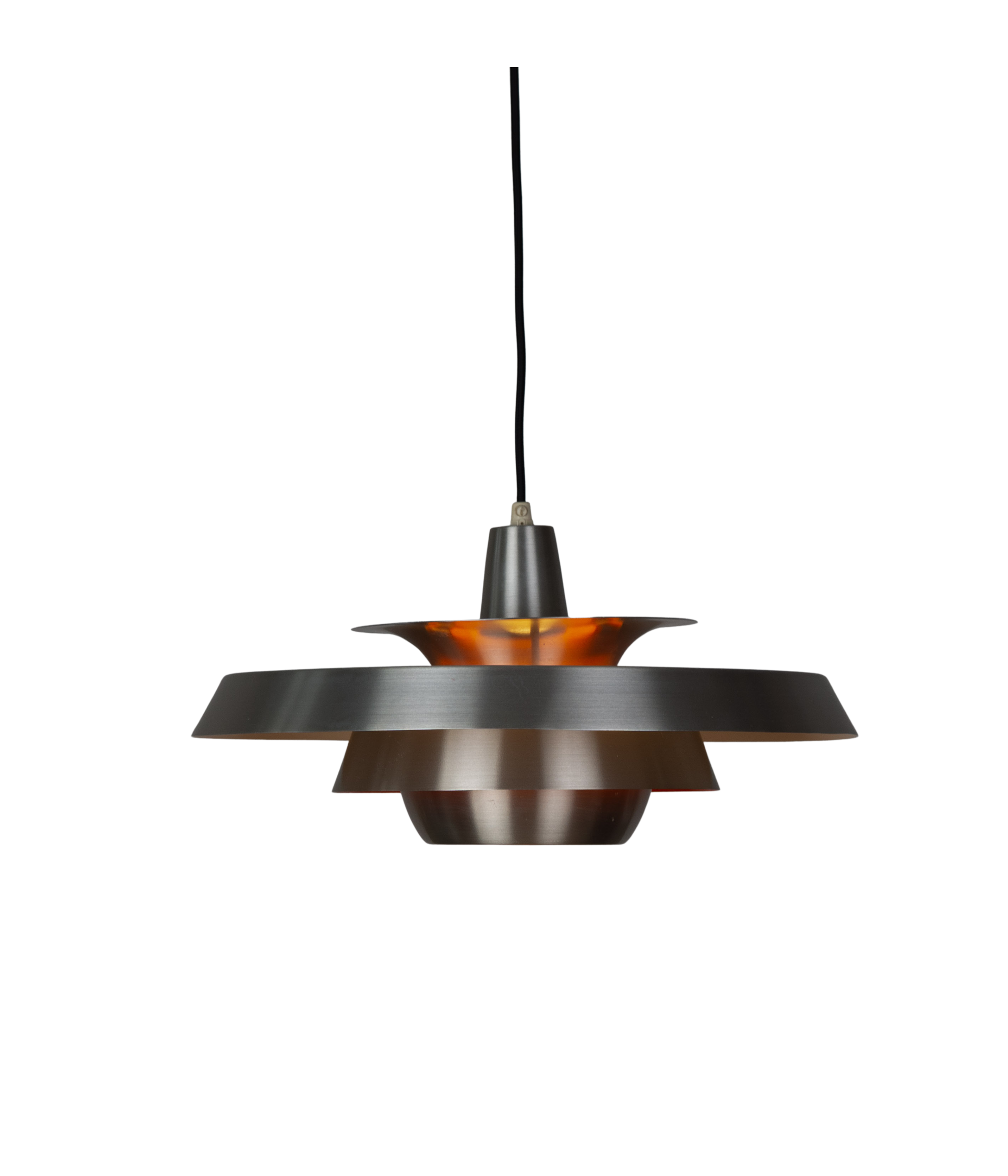 David_Mogensen_Danish_Pendant_Lamp_for_Superlight_in_Aluminum,_Scandinavian_Design,_1980s