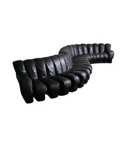 De_Sede_DS-600_“Non-Stop”_Sectional_Sofa_in_Black_Leather,_Switzerland,_1970s