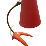 Desk_Lamp_by_Erik_Wärnå_for_EWÅ_Armaturfabrik,_Orange_Red_Swedish_Mid_Century_Modern,_1950s