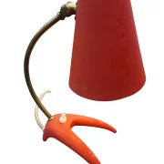 Desk_Lamp_by_Erik_Wärnå_for_EWÅ_Armaturfabrik,_Orange_Red_Swedish_Mid_Century_Modern,_1950s