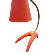 Desk_Lamp_by_Erik_Wärnå_for_EWÅ_Armaturfabrik,_Orange_Red_Swedish_Mid_Century_Modern,_1950s