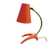 Desk_Lamp_by_Erik_Wärnå_for_EWÅ_Armaturfabrik,_Orange_Red_Swedish_Mid_Century_Modern,_1950s