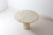 Vintage_Italian_Round_Travertine_Dining_Table,_1970s_Roman_Travertine_Mid_Century_Modern