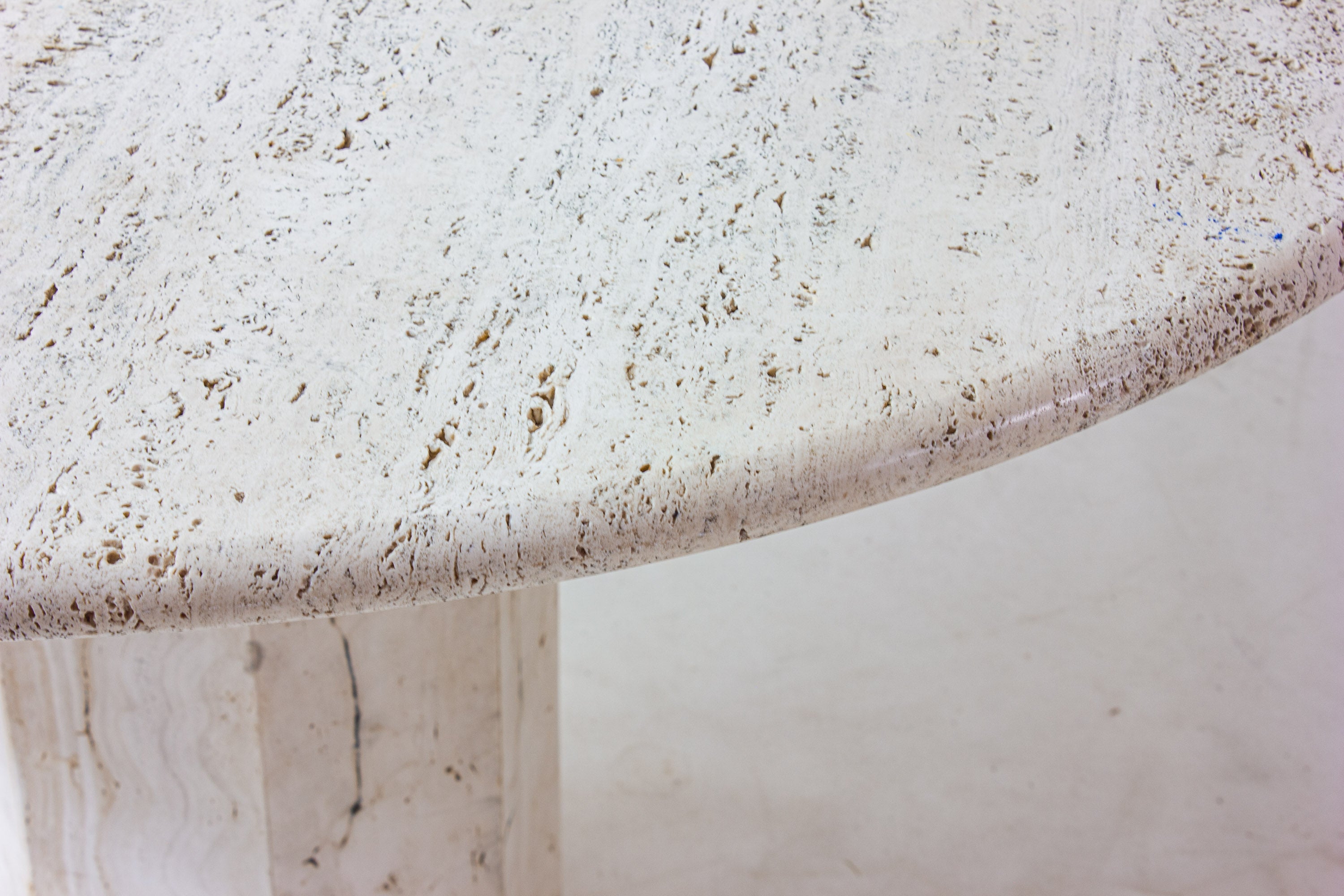 Vintage_Italian_Round_Travertine_Dining_Table,_1970s_Roman_Travertine_Mid_Century_Modern