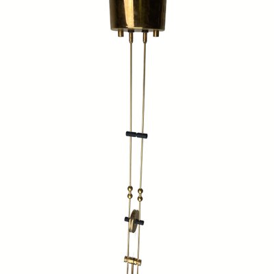 Diabolo_Counterweight_Pendant_Lamp_in_Patinated_Brass_by_Sische,_1970s,_Germany