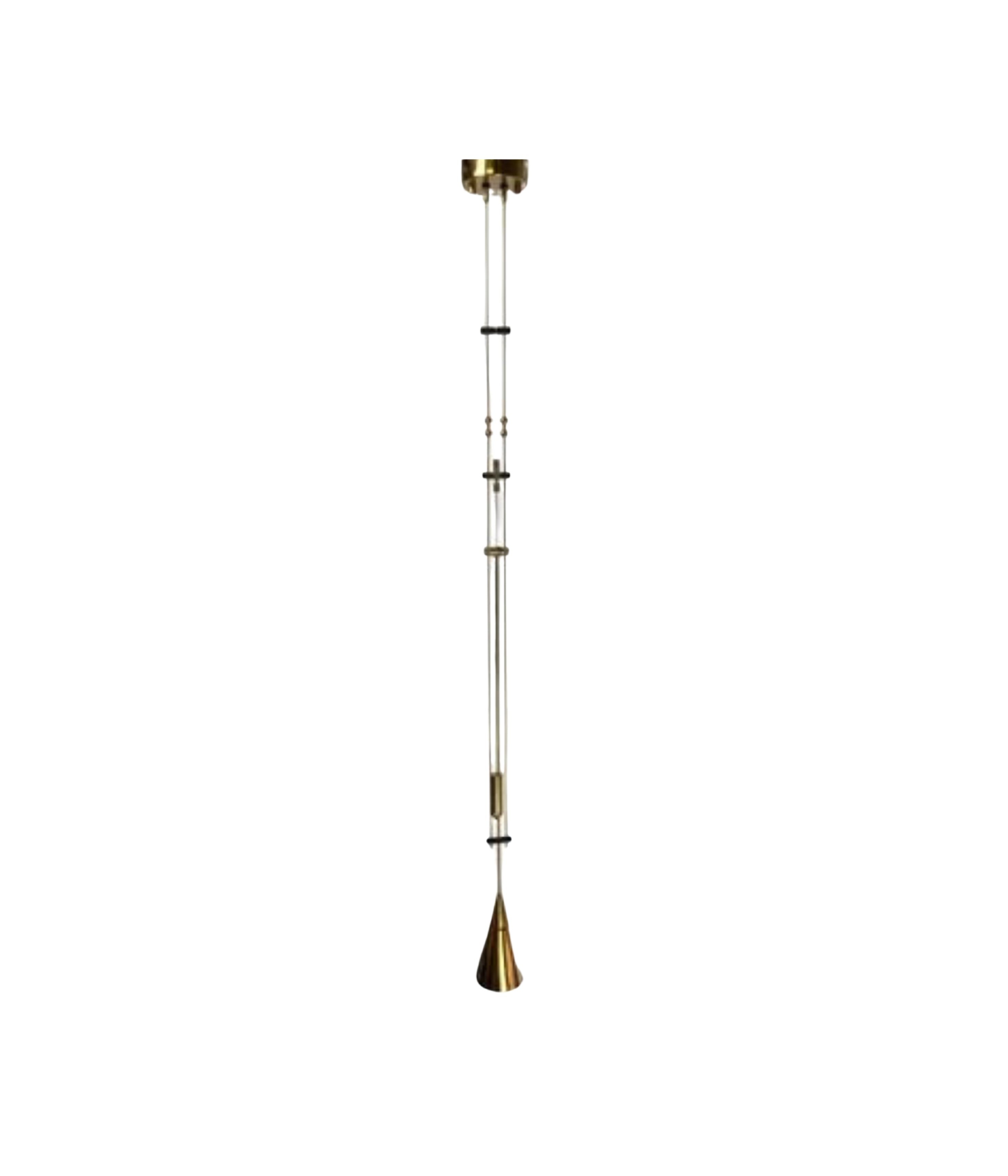 Diabolo_Counterweight_Pendant_Lamp_in_Patinated_Brass_by_Sische,_1970s,_Germany