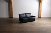 Dieter_Rams_Model_620_Two-Seater_Sofa_in_Black_Leather_for_Vitsœ,_1980s