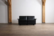 Dieter_Rams_Model_620_Two-Seater_Sofa_in_Black_Leather_for_Vitsœ,_1980s