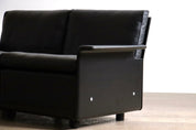 Dieter_Rams_Model_620_Two-Seater_Sofa_in_Black_Leather_for_Vitsœ,_1980s