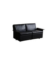 Dieter_Rams_Model_620_Two-Seater_Sofa_in_Black_Leather_for_Vitsœ,_1980s