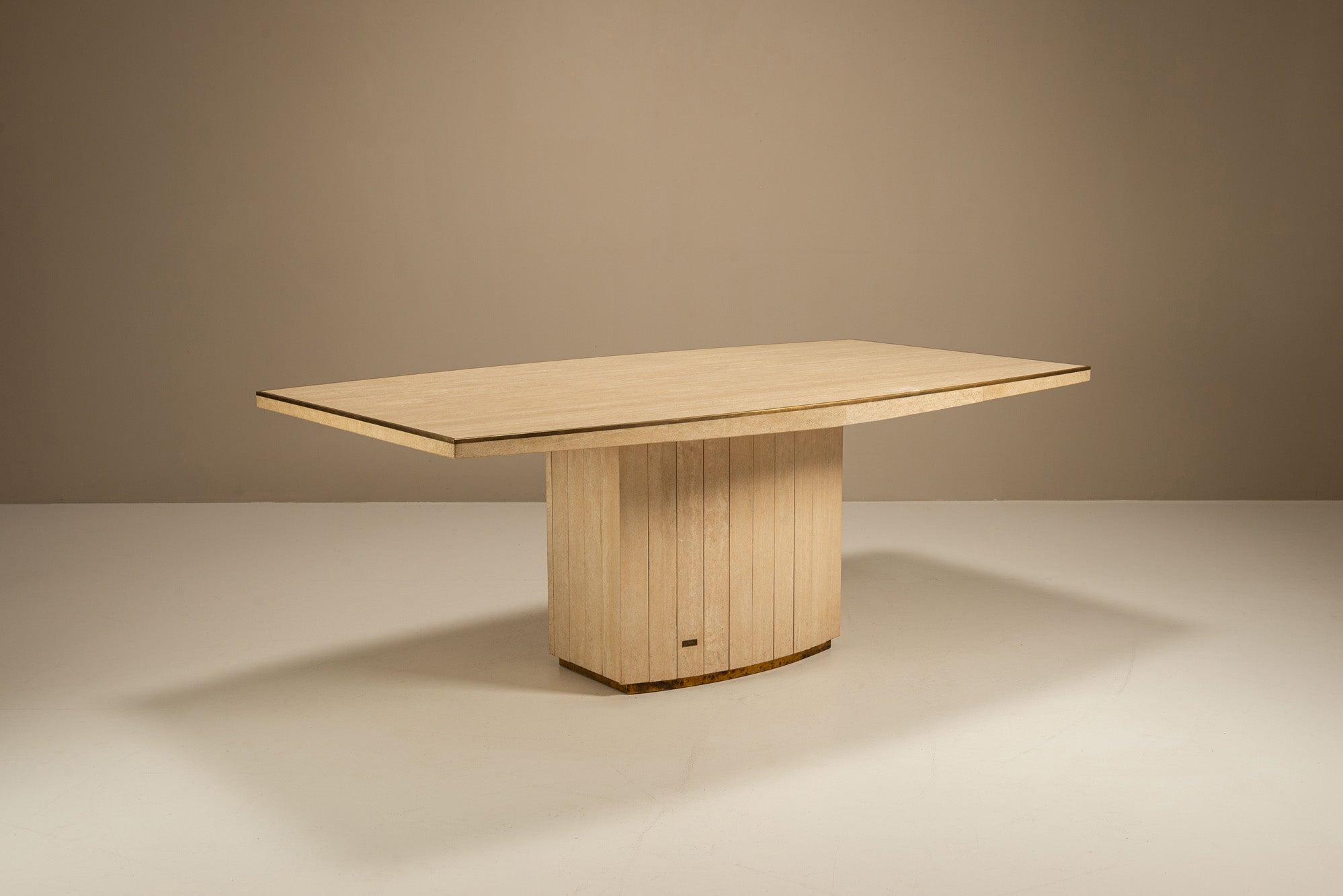 Travertine_and_Brass_Dining_Table_by_Willy_Rizzo_for_Jean_Charles,_1970s,_France