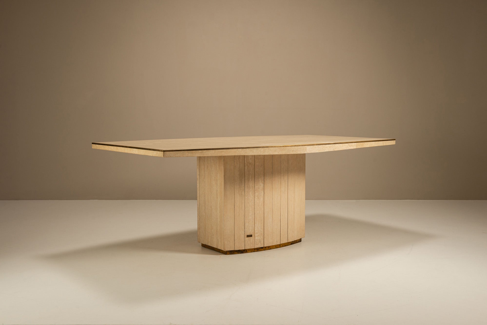 Travertine_and_Brass_Dining_Table_by_Willy_Rizzo_for_Jean_Charles,_1970s,_France