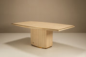 Travertine_and_Brass_Dining_Table_by_Willy_Rizzo_for_Jean_Charles,_1970s,_France