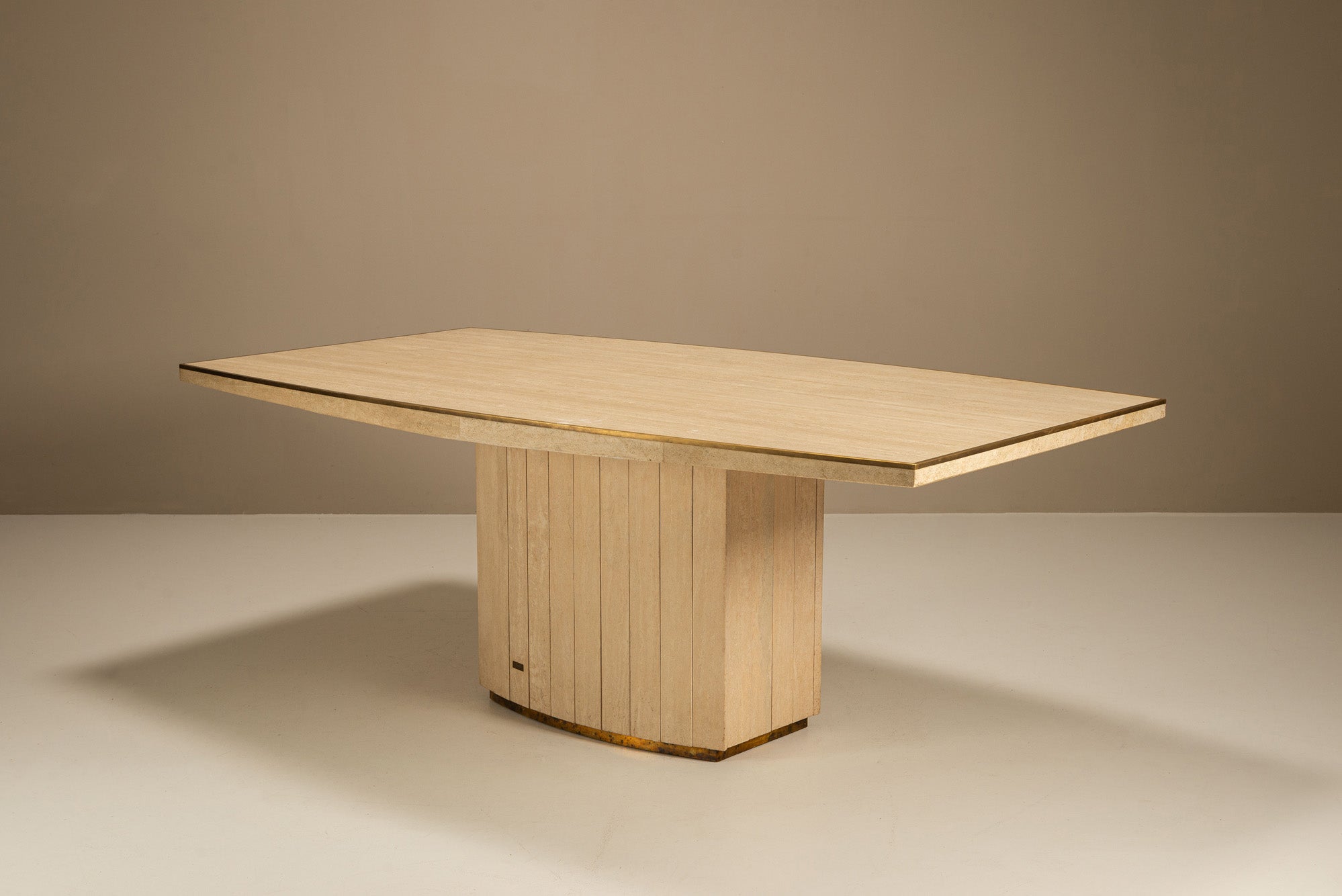 Travertine_and_Brass_Dining_Table_by_Willy_Rizzo_for_Jean_Charles,_1970s,_France