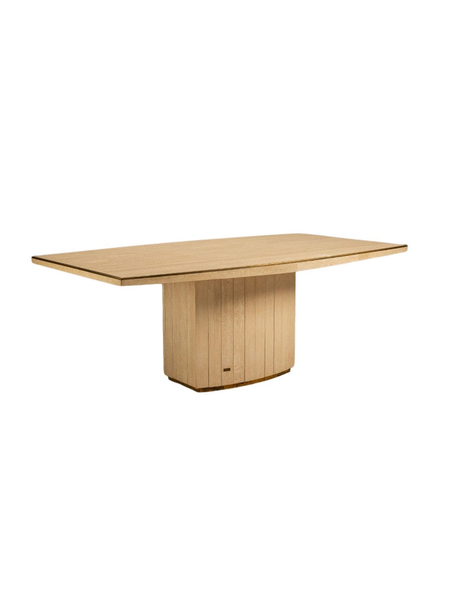 Travertine_and_Brass_Dining_Table_by_Willy_Rizzo_for_Jean_Charles,_1970s,_France