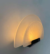 Diva_Wall_Sconce_by_Ezio_Didone_for_Arteluce_in_Frosted_Glass_and_Black_Metal,_Italy_1970s