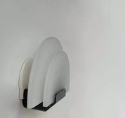 Diva_Wall_Sconce_by_Ezio_Didone_for_Arteluce_in_Frosted_Glass_and_Black_Metal,_Italy_1970s