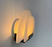 Diva_Wall_Sconce_by_Ezio_Didone_for_Arteluce_in_Frosted_Glass_and_Black_Metal,_Italy_1970s