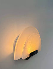 Diva_Wall_Sconce_by_Ezio_Didone_for_Arteluce_in_Frosted_Glass_and_Black_Metal,_Italy_1970s