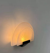 Diva_Wall_Sconce_by_Ezio_Didone_for_Arteluce_in_Frosted_Glass_and_Black_Metal,_Italy_1970s