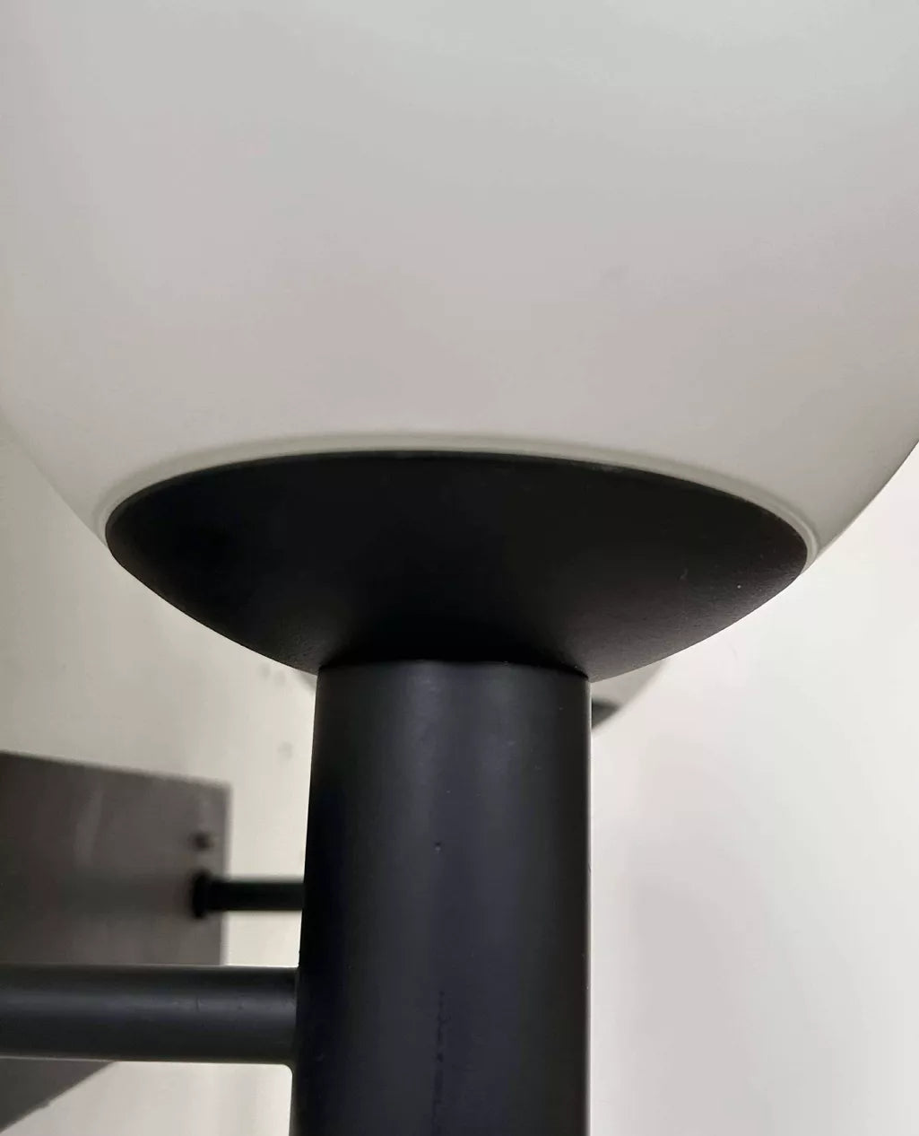 Double_Wall_Lamp_by_Raak,_Opaline_Glass_&_Black_Metal,_Mid_Century_Modern,_Netherlands_1960s