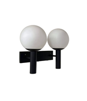 Double_Wall_Lamp_by_Raak,_Opaline_Glass_&_Black_Metal,_Mid_Century_Modern,_Netherlands_1960s