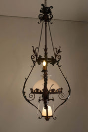 Dragon_Chandelier,_Wrought_Iron_&_Glass,_circa_1900,_Belgium