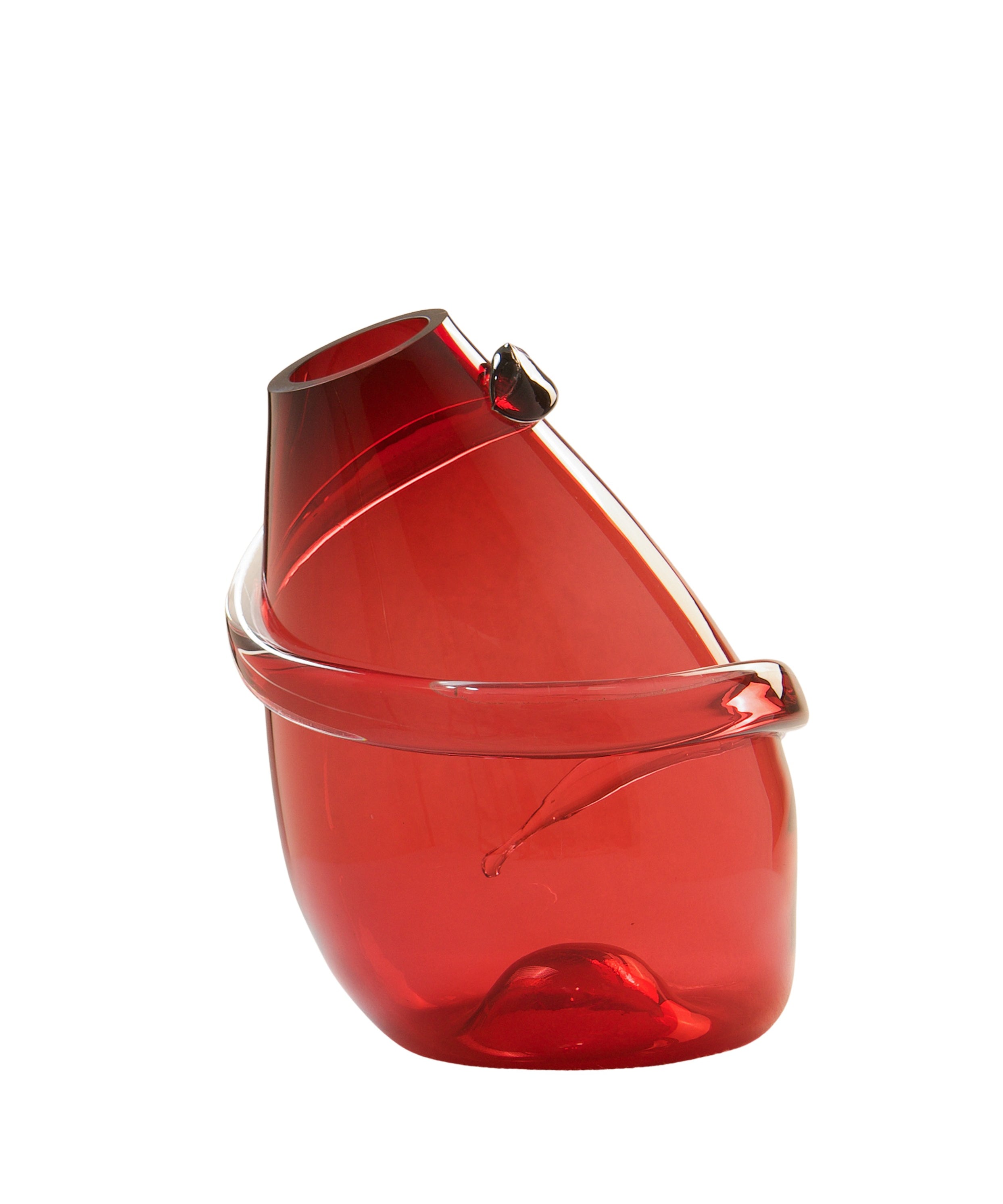Red_Hand-Blown_Glass_Vase_by_Sem_Schanzer_for_L’Anverre,_Belgium,_1990s