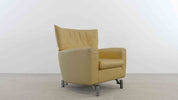 Drop_Armchair_by_Gerard_Van_den_Berg_for_Molteni_and_C_in_Yellow_Leather,_1990s
