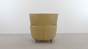 Drop_Armchair_by_Gerard_Van_den_Berg_for_Molteni_and_C_in_Yellow_Leather,_1990s