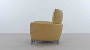 Drop_Armchair_by_Gerard_Van_den_Berg_for_Molteni_and_C_in_Yellow_Leather,_1990s