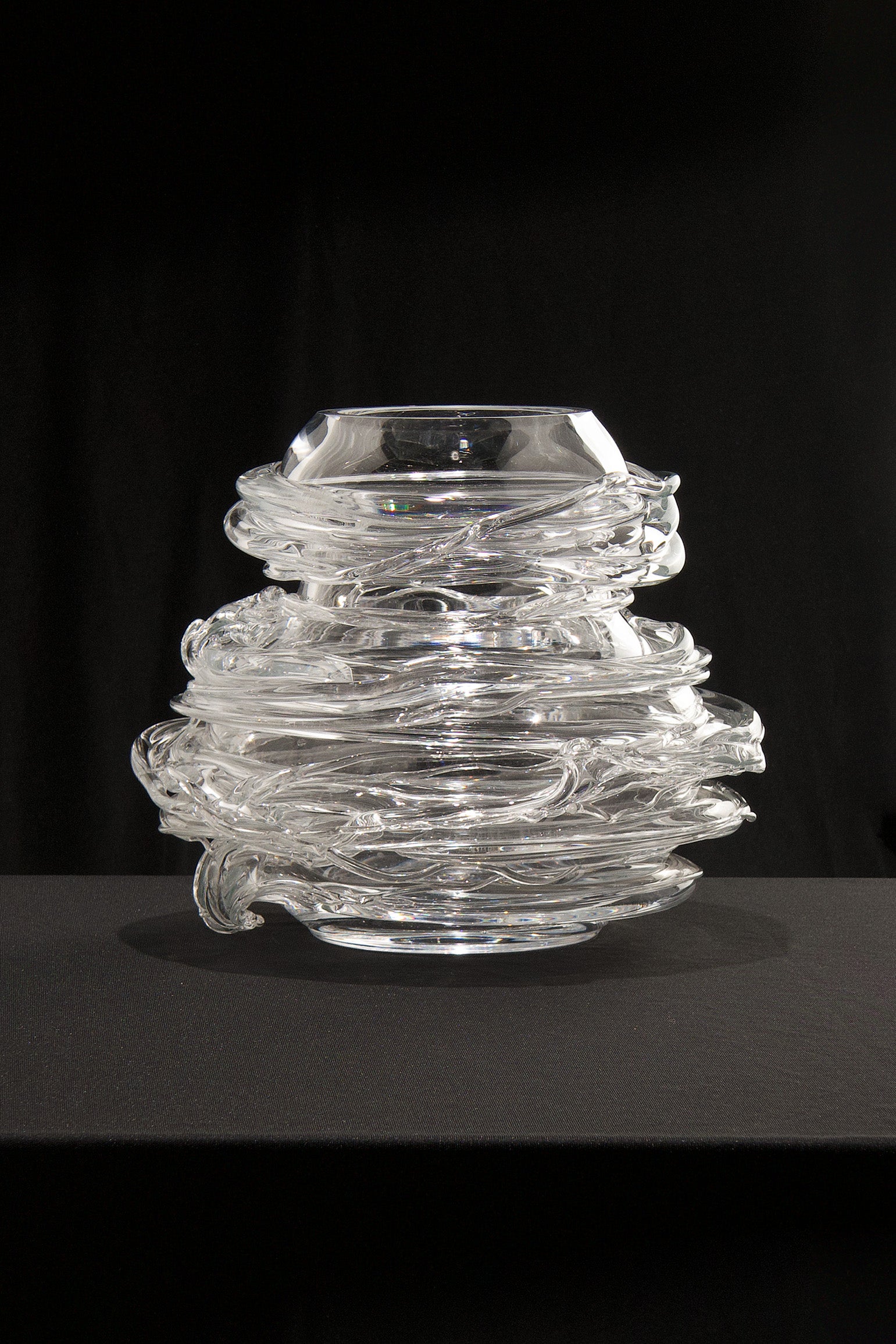 Drop_Honey_Crystal_Glass_Vase_by_Sem_Schanzer_for_L’Anverre,_Belgium,_1990s