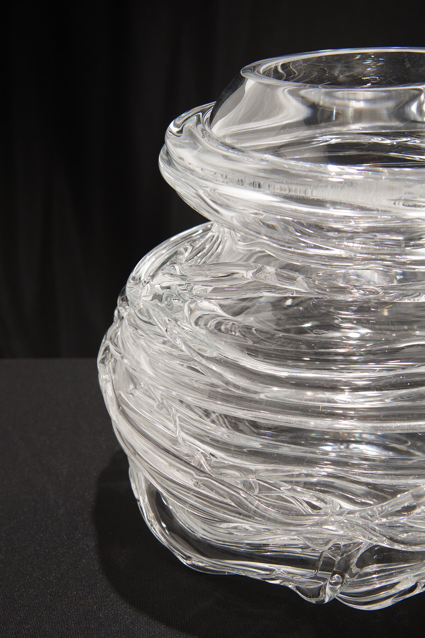 Drop_Honey_Crystal_Glass_Vase_by_Sem_Schanzer_for_L’Anverre,_Belgium,_1990s