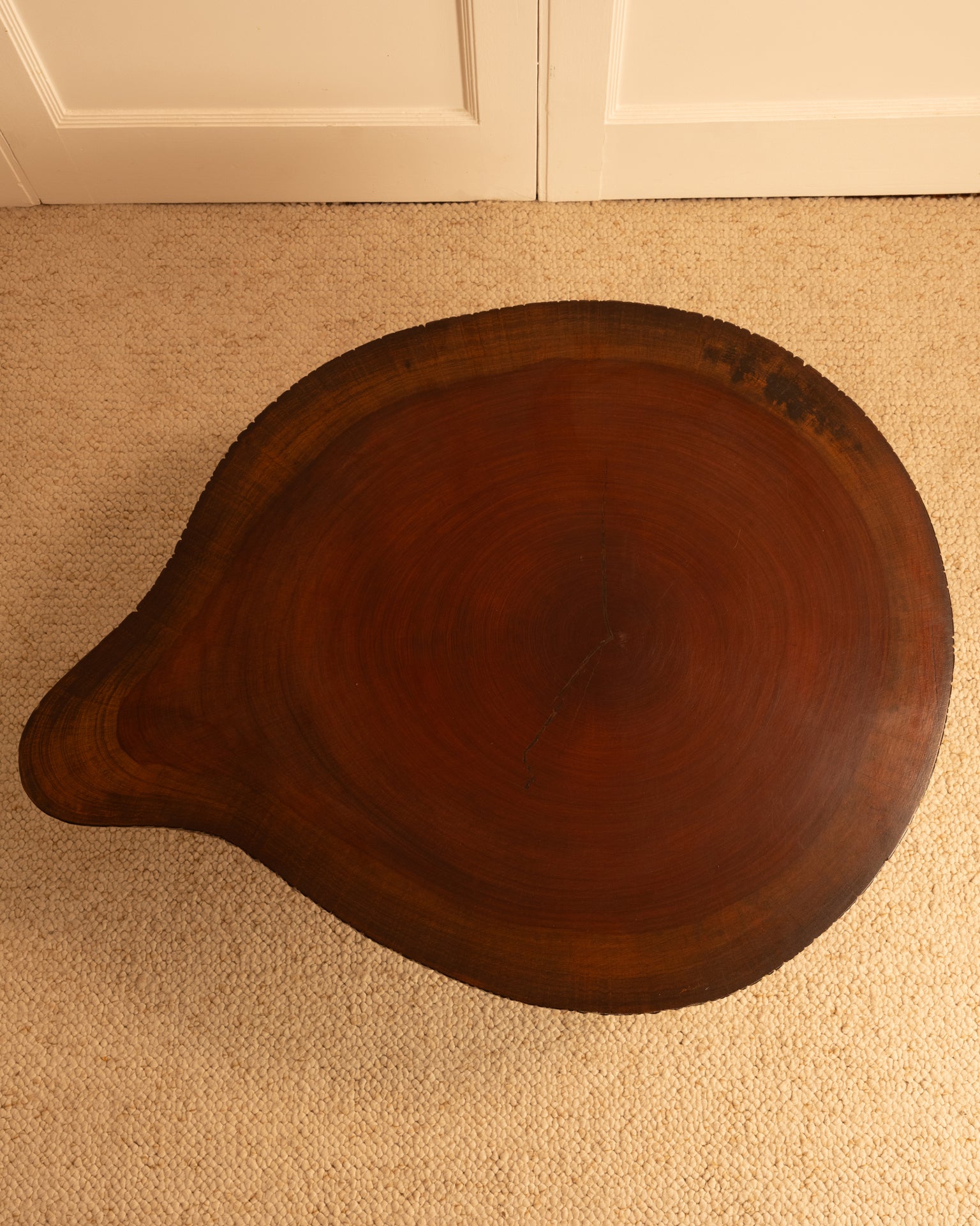 1960s_Drop_Coffee_Table_in_Solid_Wood,_Spain