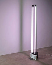 “DUO”_Floor_Lamp,_by_Zerbetto,_Black_Metal,_1980s,_Italy