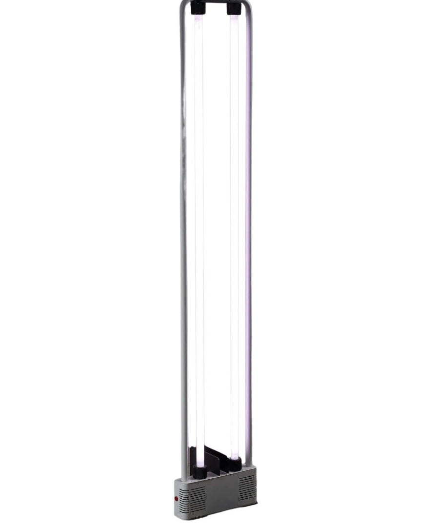 “DUO”_Floor_Lamp,_by_Zerbetto,_Black_Metal,_1980s,_Italy