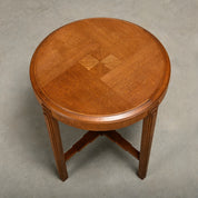 Art_Deco_Side_Table_in_Amsterdam_School_Style,_Solid_Oak,_Netherlands,_1930s