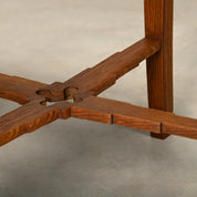 Art_Deco_Side_Table_in_Amsterdam_School_Style,_Solid_Oak,_Netherlands,_1930s